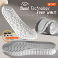 4D Cloud Technology Sports Palmilhas para Sapatos, PU Sole, Macio, Respirável, Absorção de Choque, Almofada, Corrida, Cuidados Ortopédicos