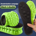 4D Cloud Technology Sports Palmilhas para Sapatos, PU Sole, Macio, Respirável, Absorção de Choque, Almofada, Corrida, Cuidados Ortopédicos