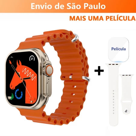 Smartwatch série original T800 Ultra 2.4 Hd 45mm grande tela Inteligente Digital Masculino Feminino