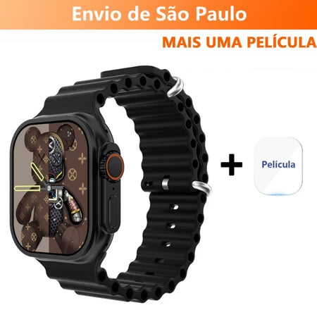 Smartwatch série original T800 Ultra 2.4 Hd 45mm grande tela Inteligente Digital Masculino Feminino